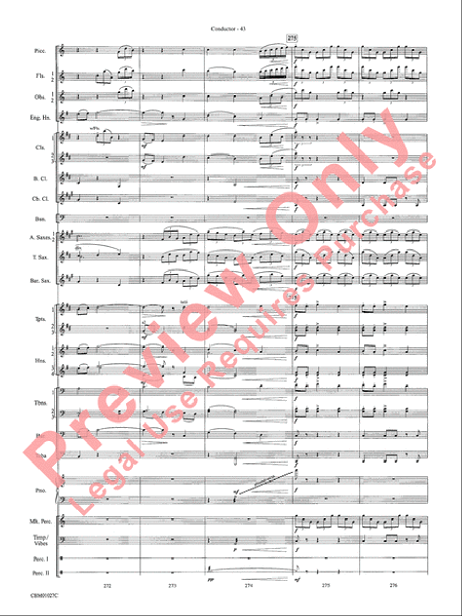 Harry Potter Symphonic Suite Concert Band scores gallery preview page 46