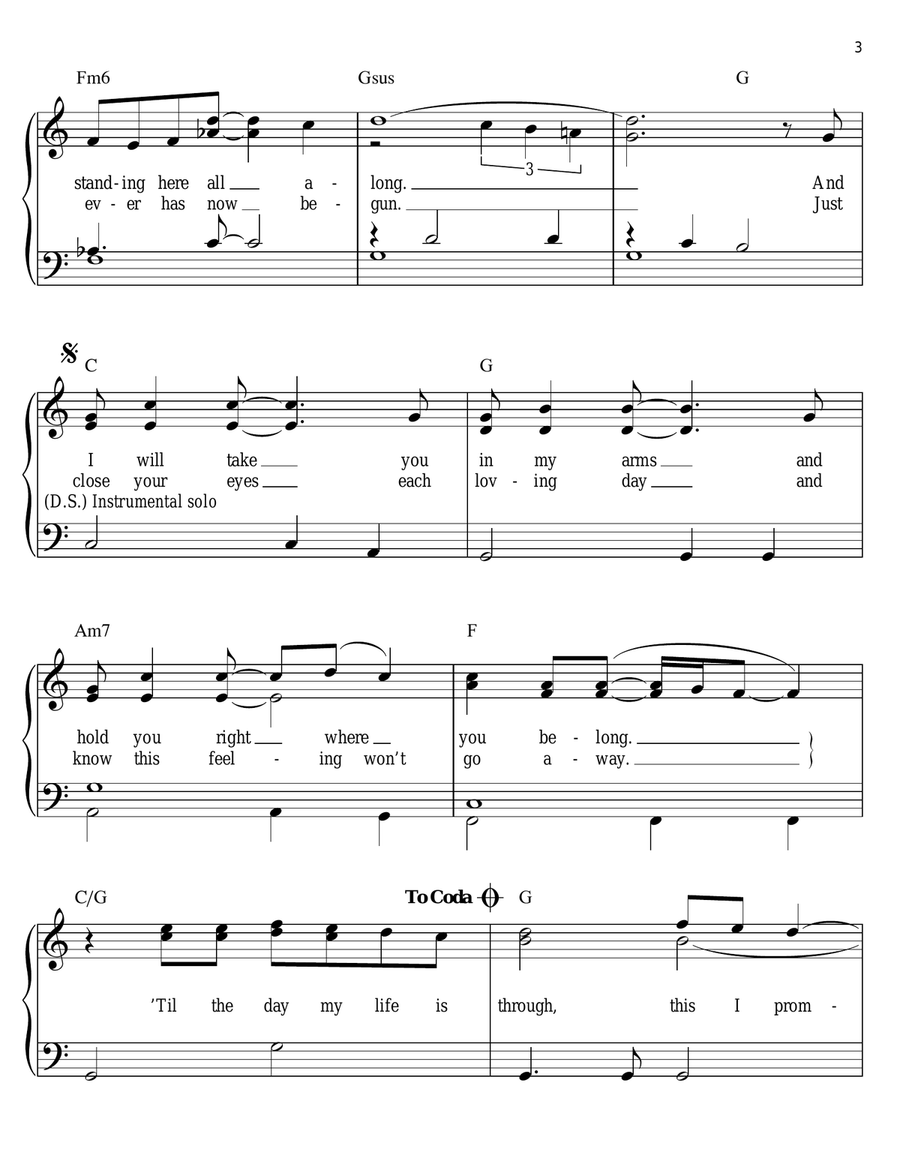 This I Promise You Easy Piano scores gallery preview page 3