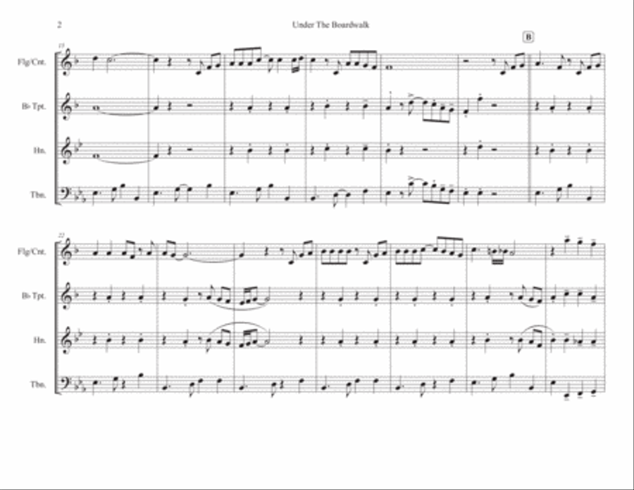 Under The Boardwalk Under The Boardwalk Brass Ensemble scores gallery preview page 3