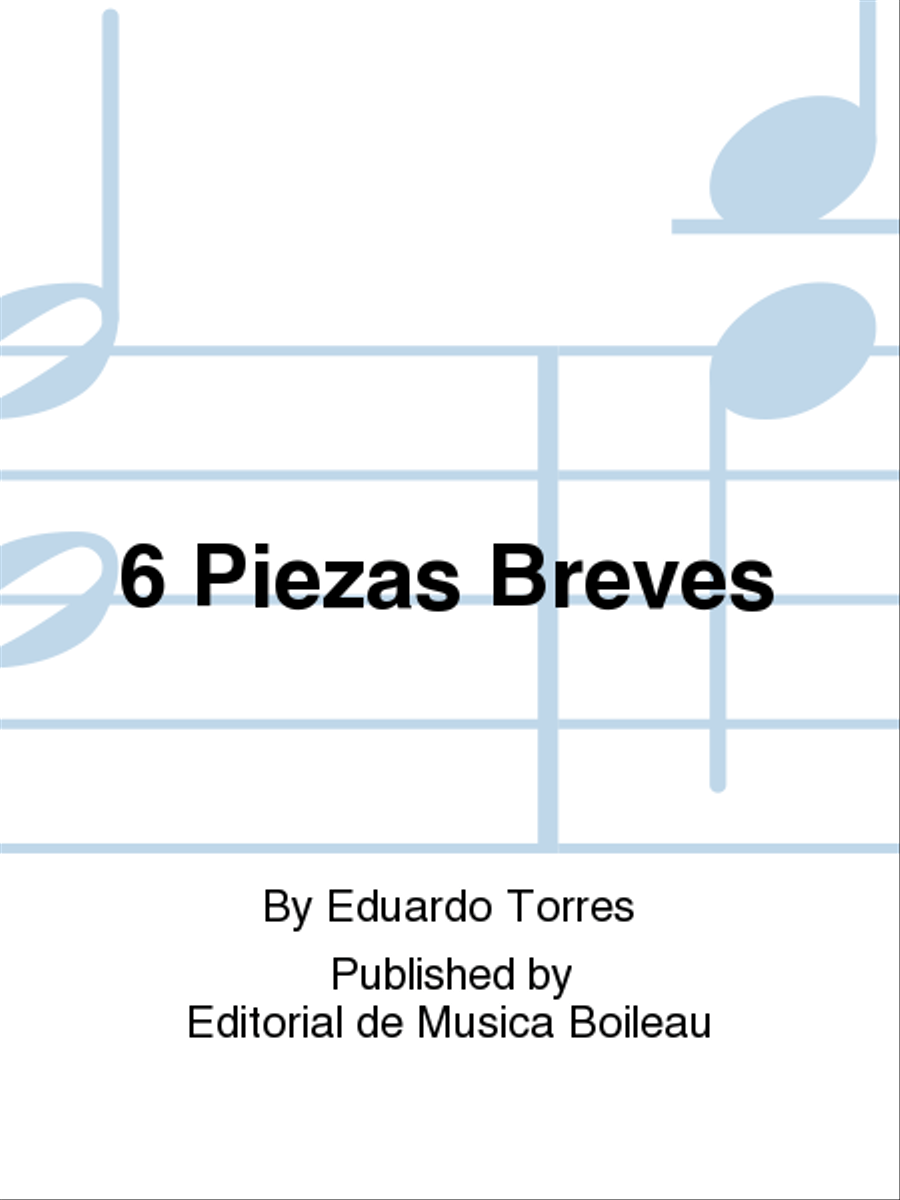 Book cover for 6 Piezas Breves