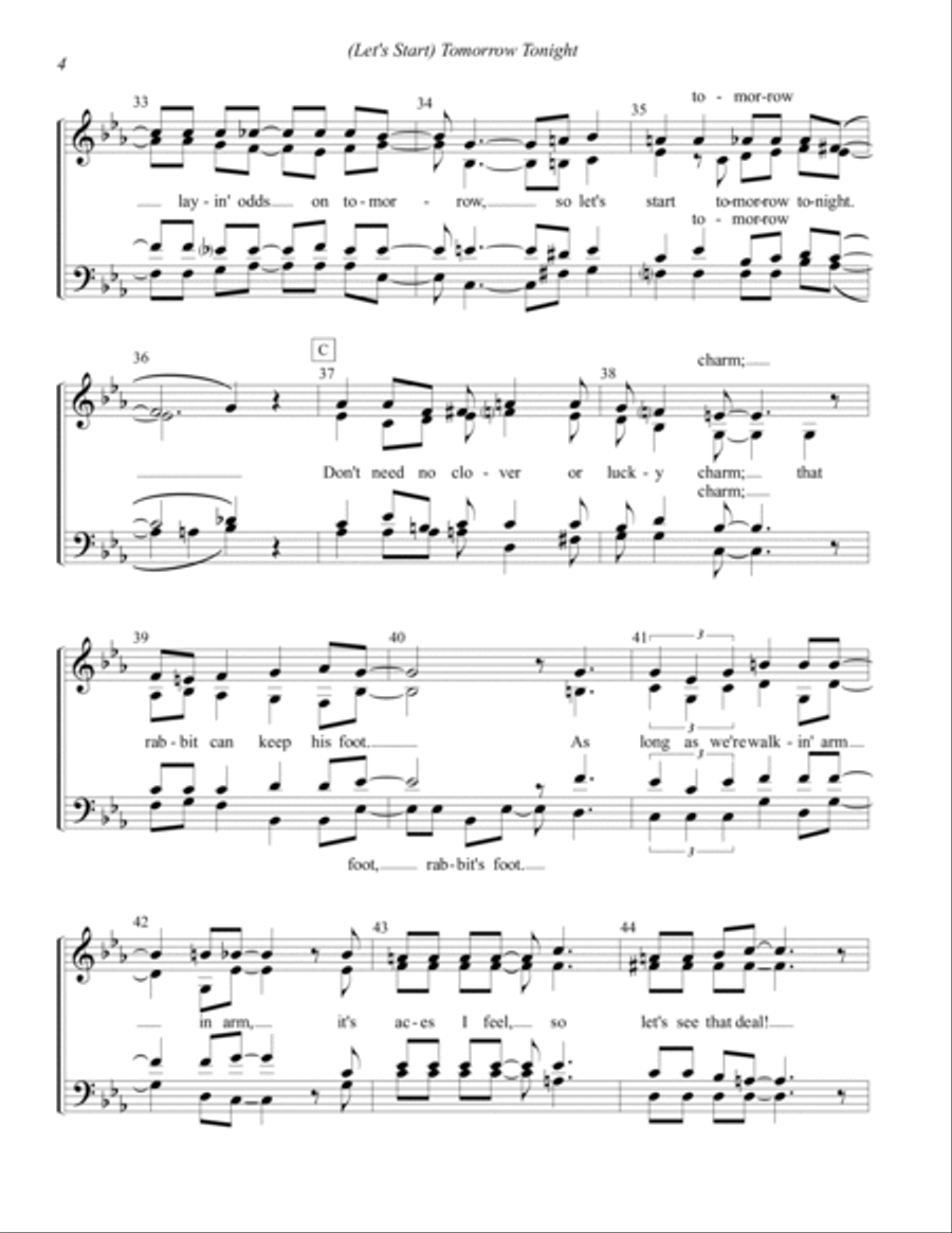 (let's Start) Tomorrow Tonight 4-Part scores gallery preview page 4