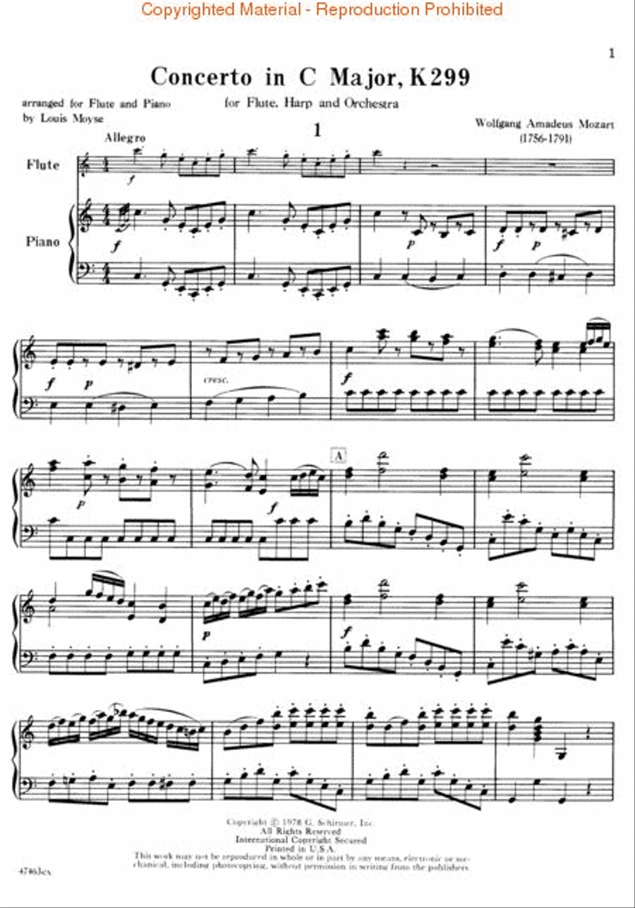 Concerto in C Major, K. 299 Orchestra scores gallery preview page 3