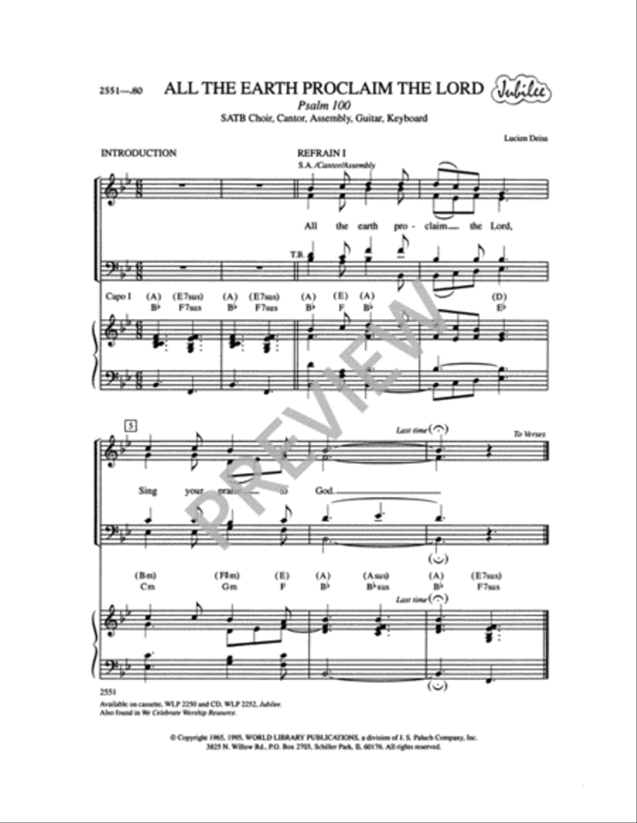 All the Earth Proclaim the Lord 4-Part scores gallery preview page 6