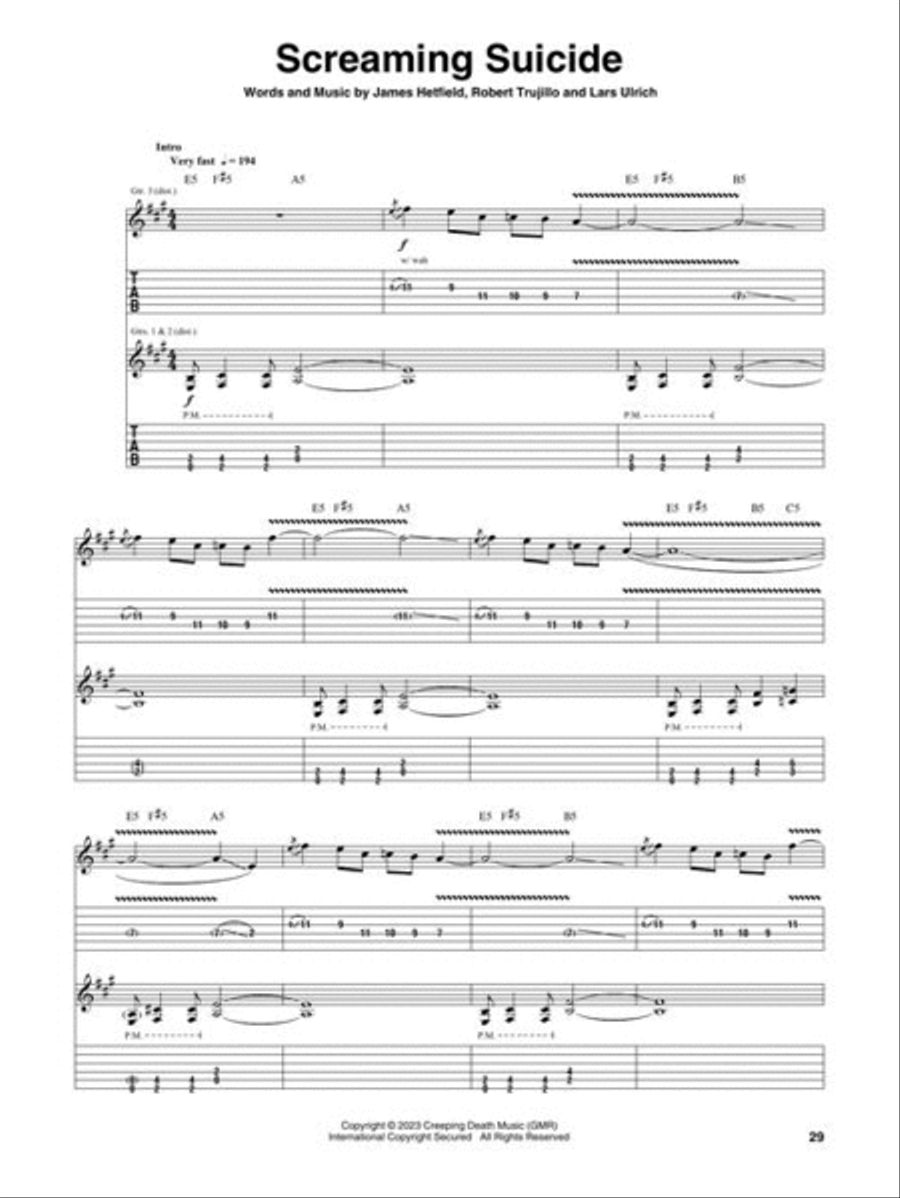 Metallica – 72 Seasons Metallica – 72 Seasons Electric Guitar scores gallery preview page 5