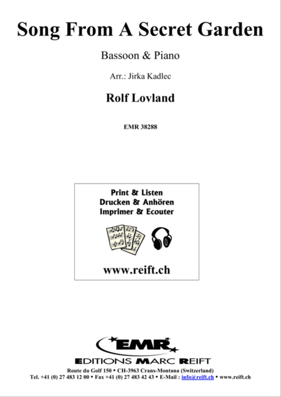 Song From A Secret Garden Bassoon Solo scores gallery preview page 1