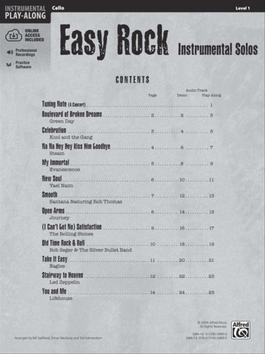 Easy Rock Instrumental Solos for Strings, Level 1 String Orchestra scores gallery preview page 5