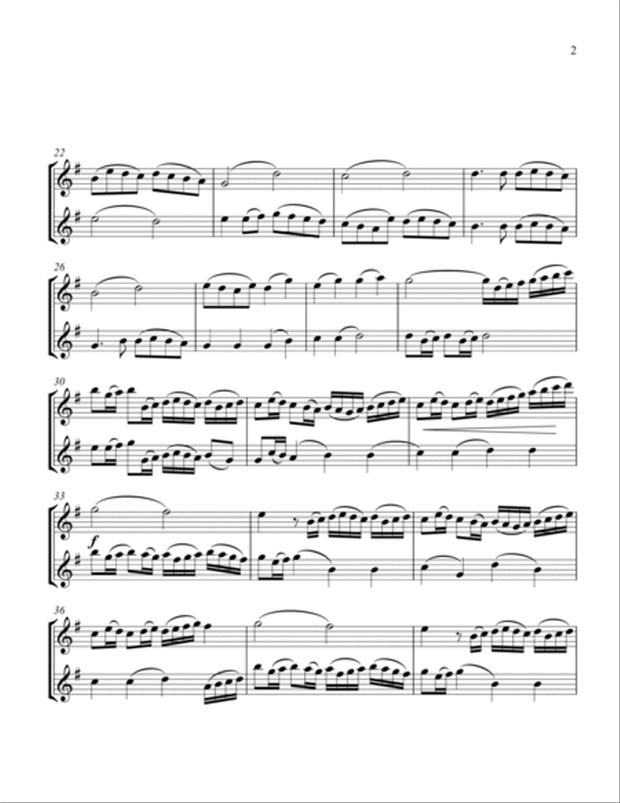Pachelbel's Canon, Recorder Duet Woodwind Duet scores gallery preview page 3