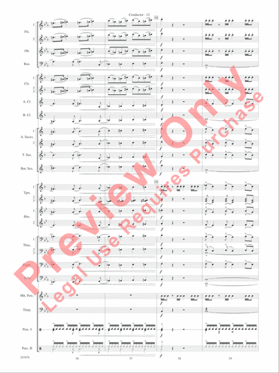Rails West! (A Tale of the Odessa Puddle Jumper) Concert Band scores gallery preview page 15