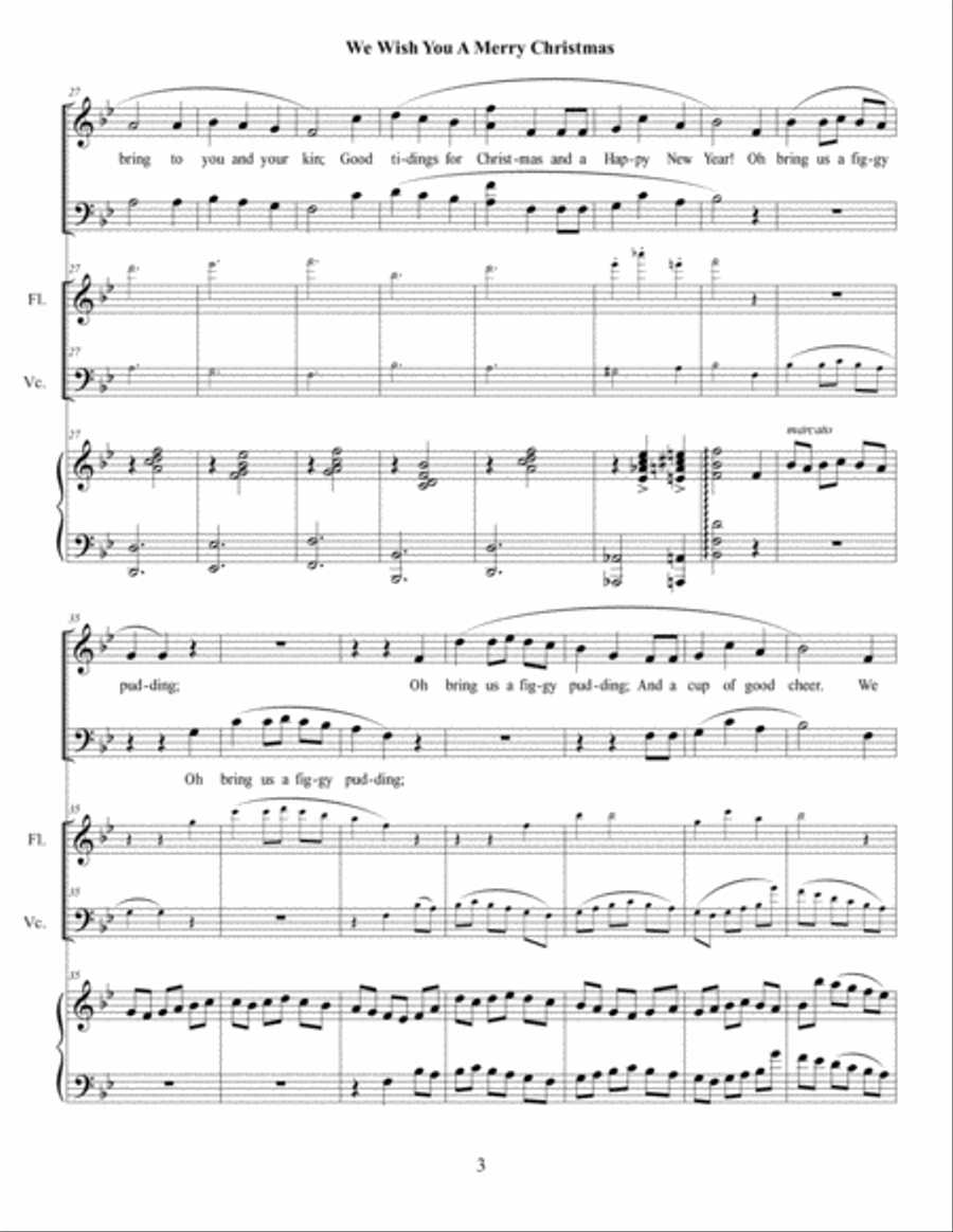 We Wish You A Merry Christmas Choir scores gallery preview page 3