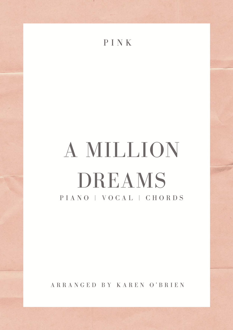 A Million Dreams Piano, Vocal scores gallery preview page 1
