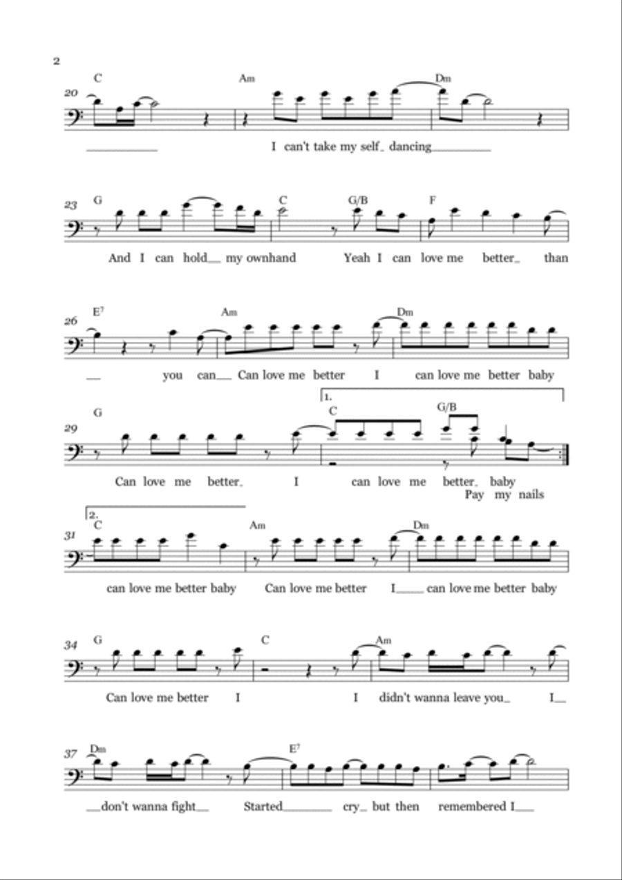 Flowers Cello Solo scores gallery preview page 2
