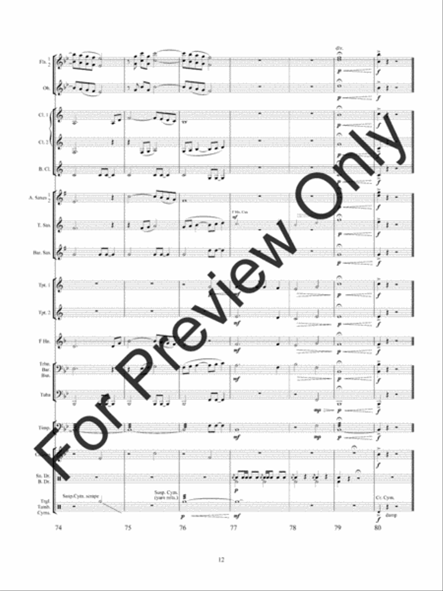 Lincoln At Gettysburg Concert Band scores gallery preview page 15
