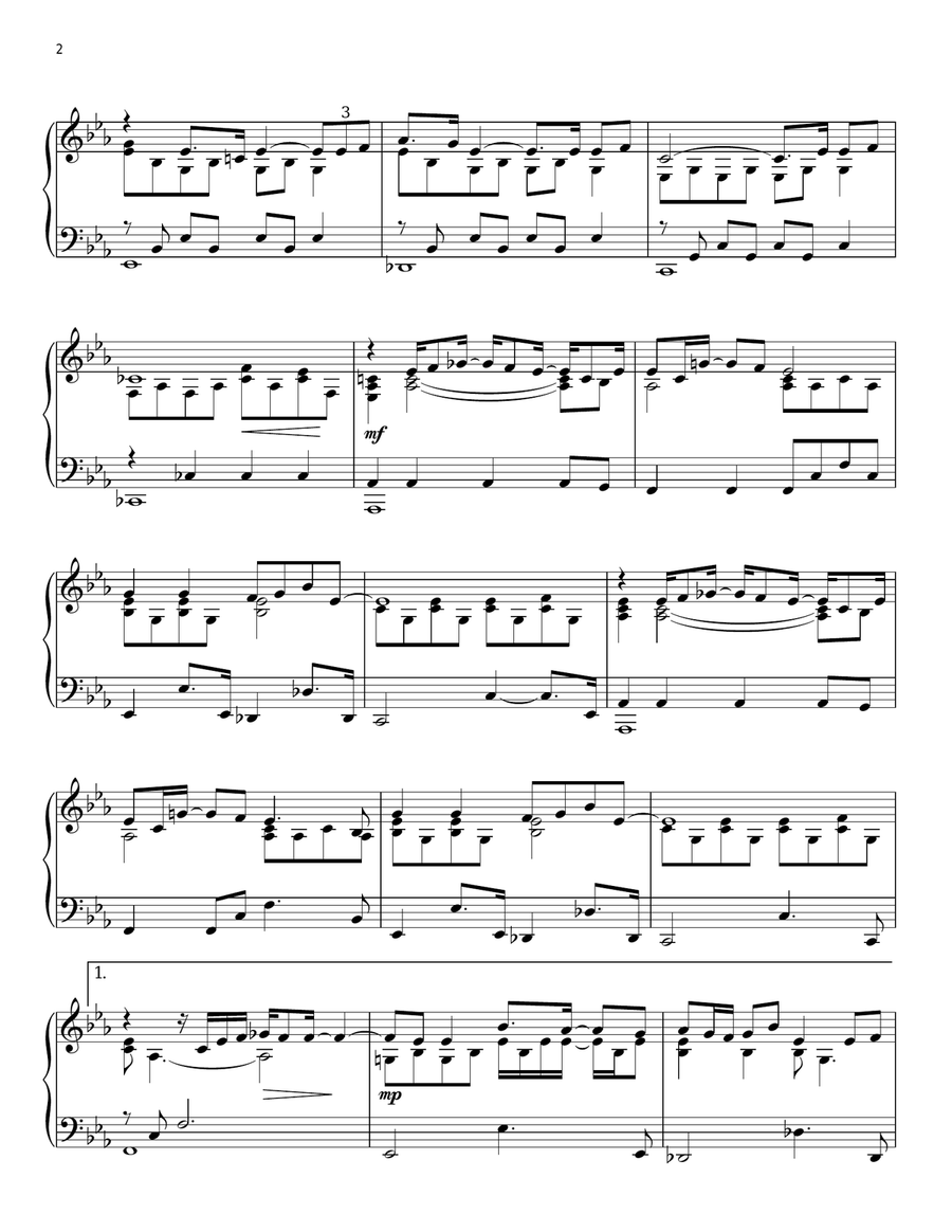Beautiful Beautiful Piano Solo scores gallery preview page 2