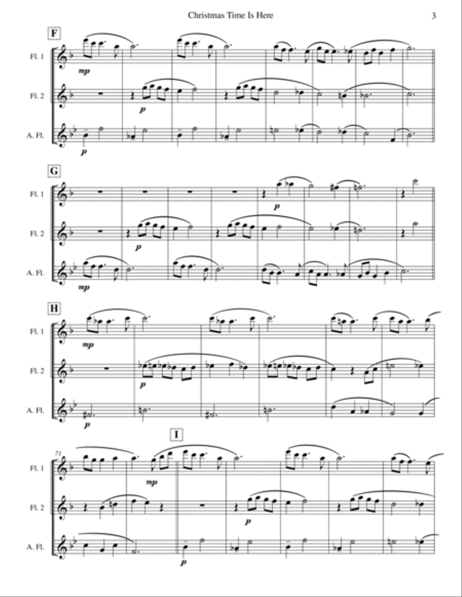 Christmas Time Is Here Christmas Time Is Here Flute Trio scores gallery preview page 3