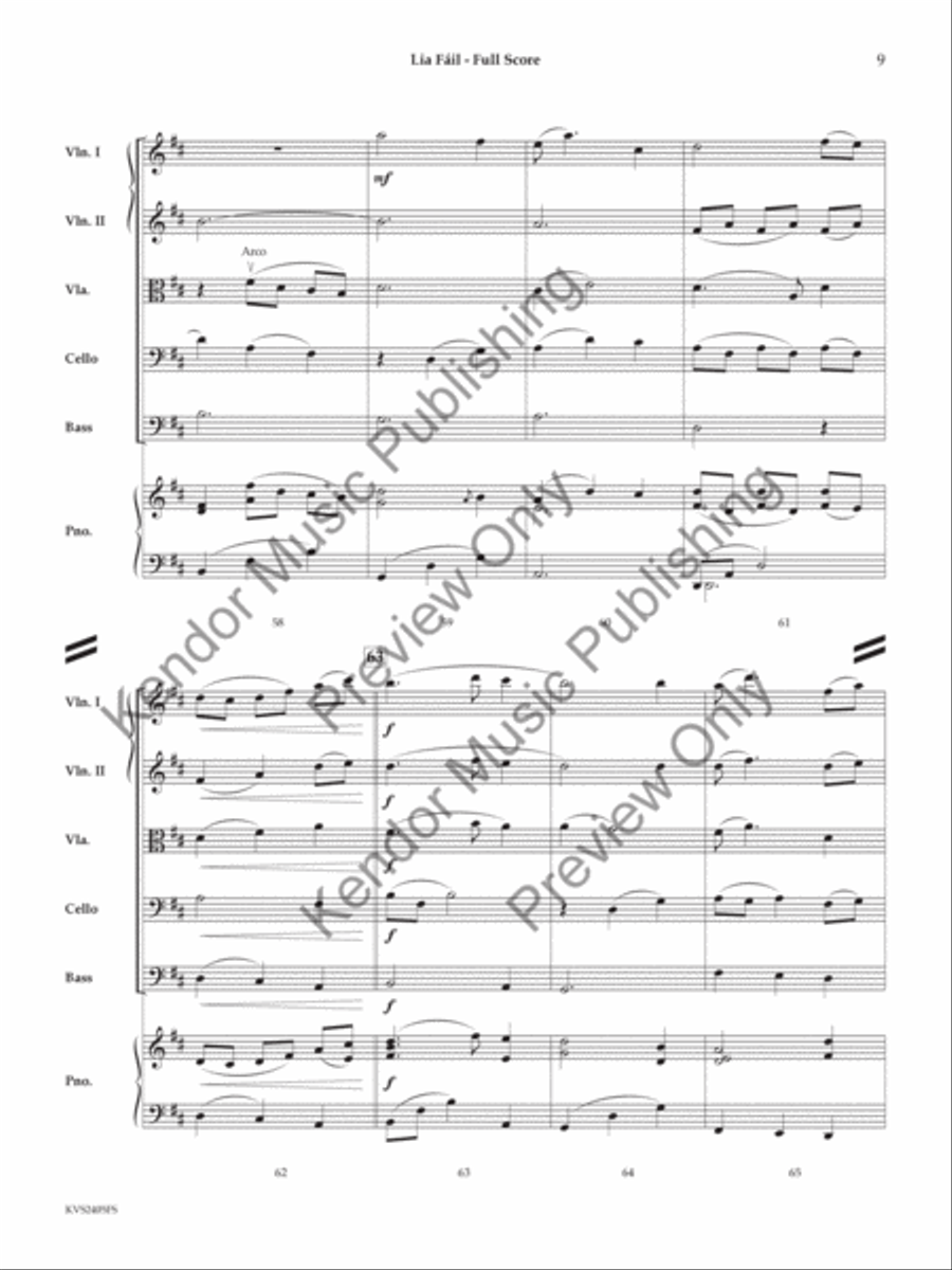 Lia Fáil String Orchestra scores gallery preview page 10