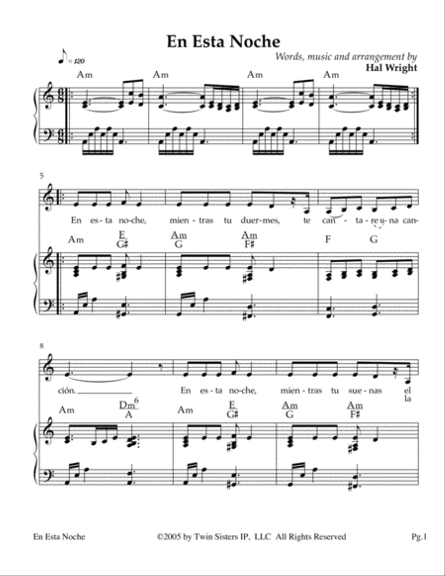 En Esta Noche En Esta Noche Voice scores gallery preview page 1
