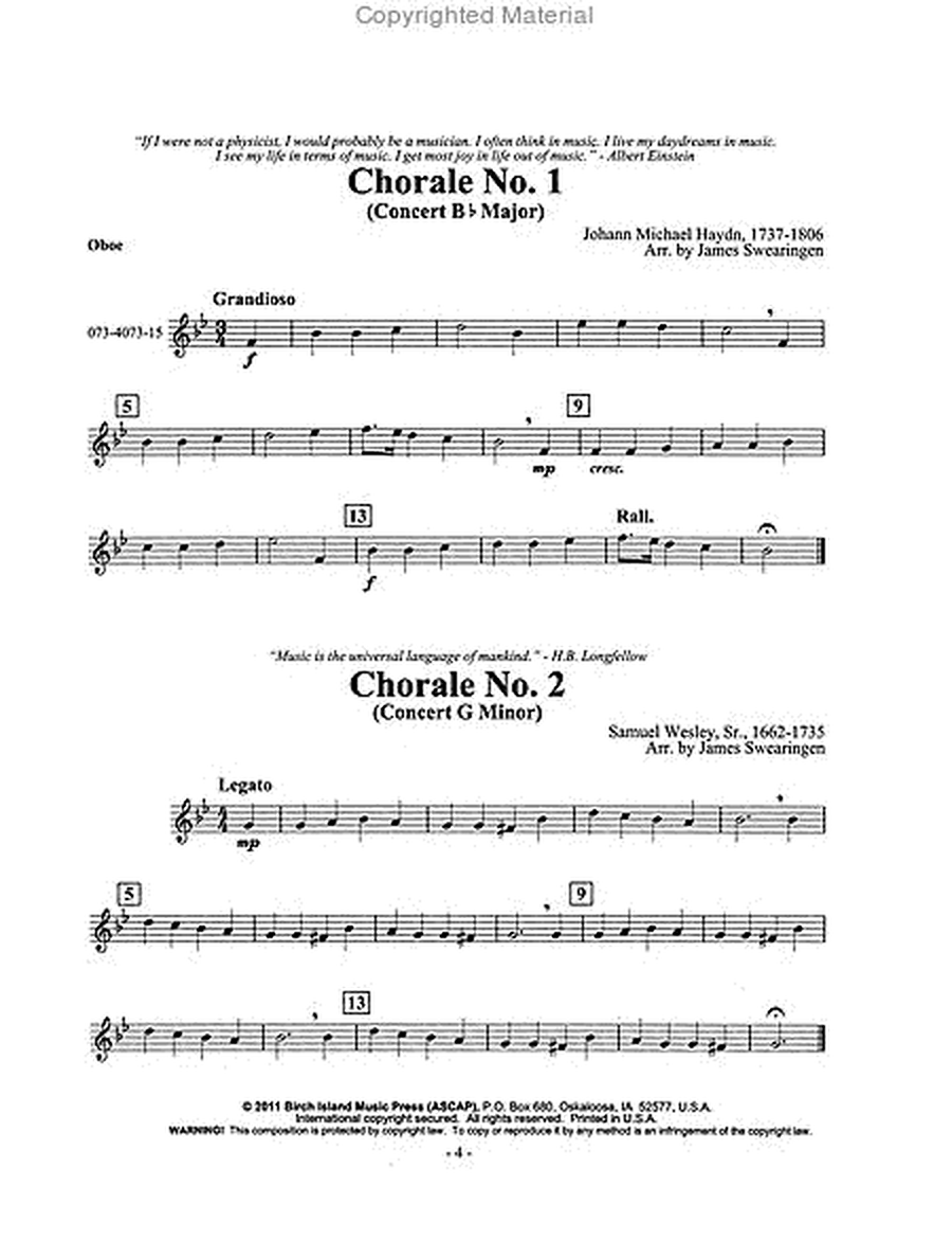 James Swearingen's Classic Chorales for Band image number null