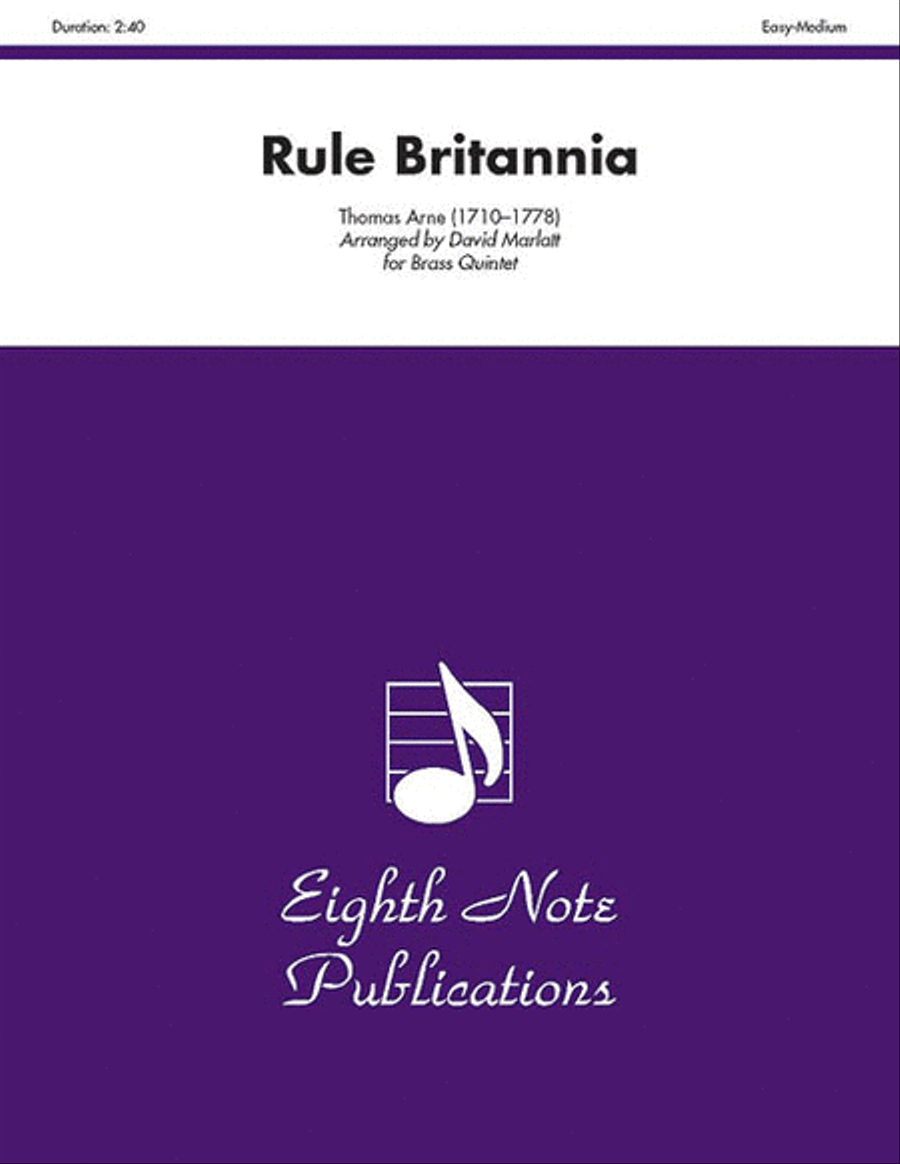 Rule Britannia Rule Britannia Brass Quintet scores gallery preview page 1