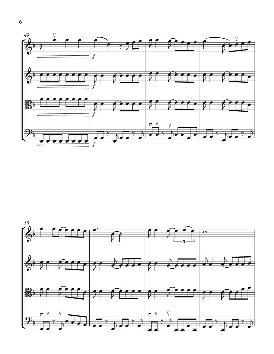 Can't Take My Eyes Off Of You String Quartet scores gallery preview page 6