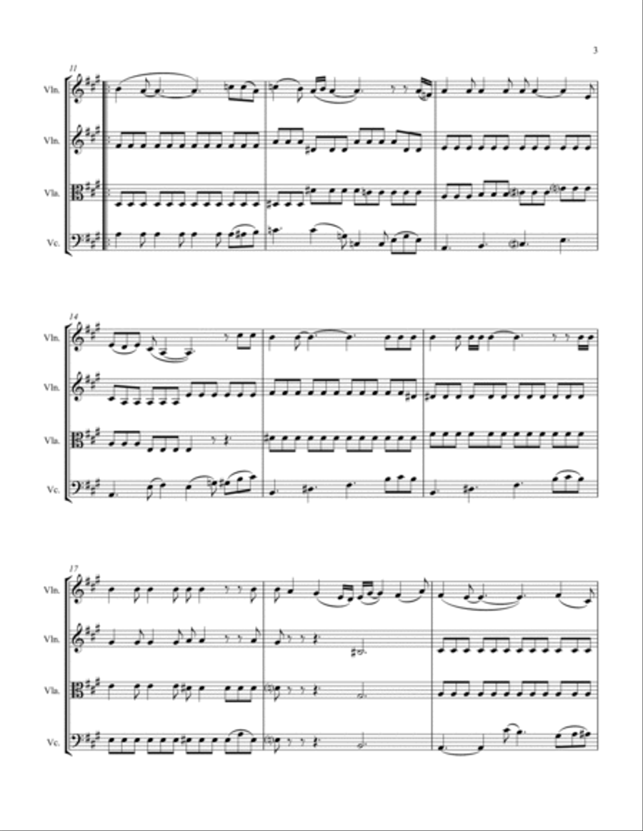 Oh! Darling String Quartet scores gallery preview page 4