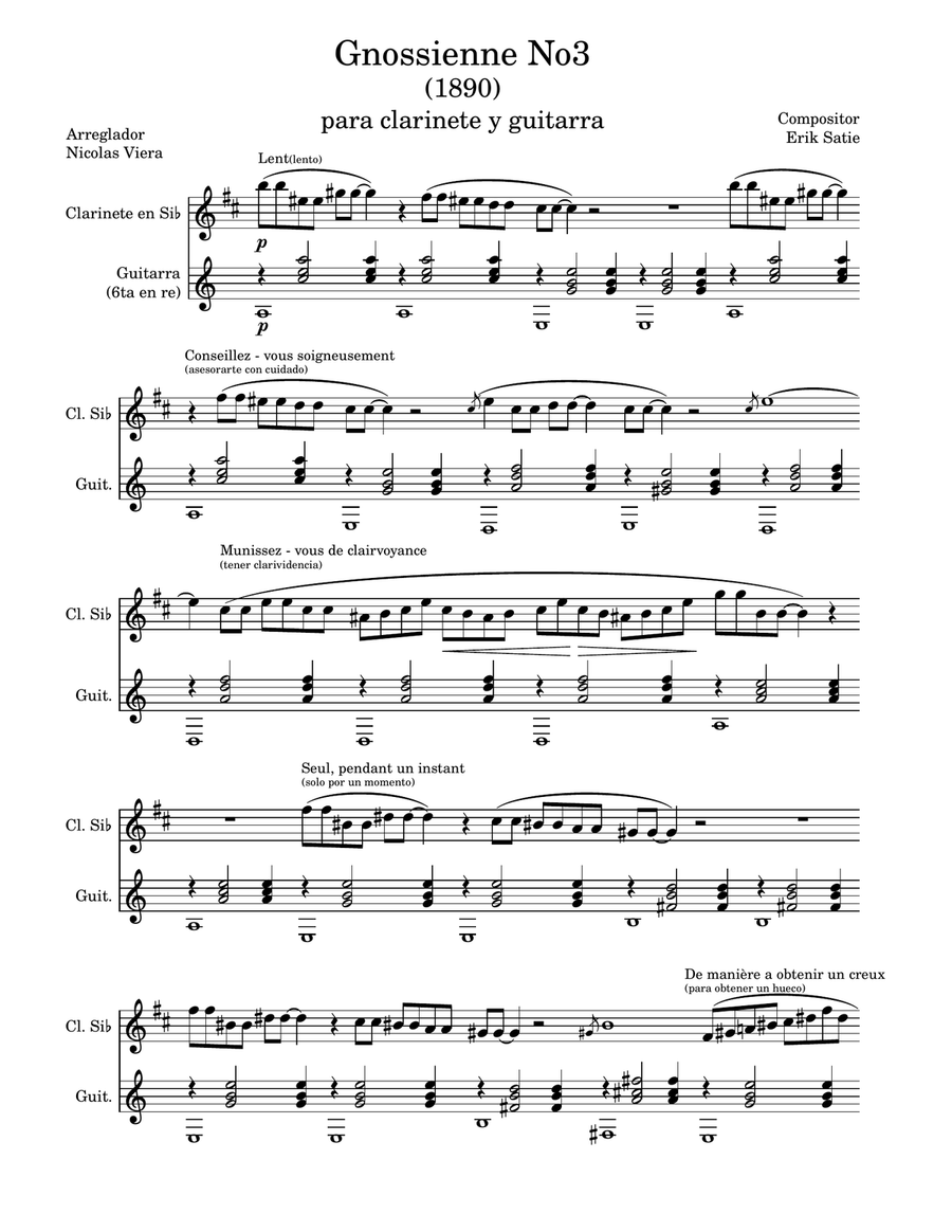 Gnossiene No3 Gnossiene No3 Chamber Music scores gallery preview page 1