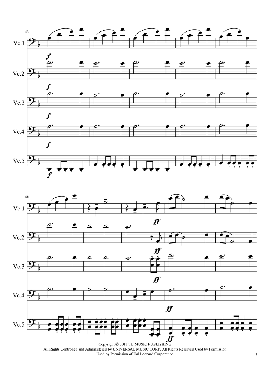 A Lannister Always Pays His Debts Cello Solo scores gallery preview page 5
