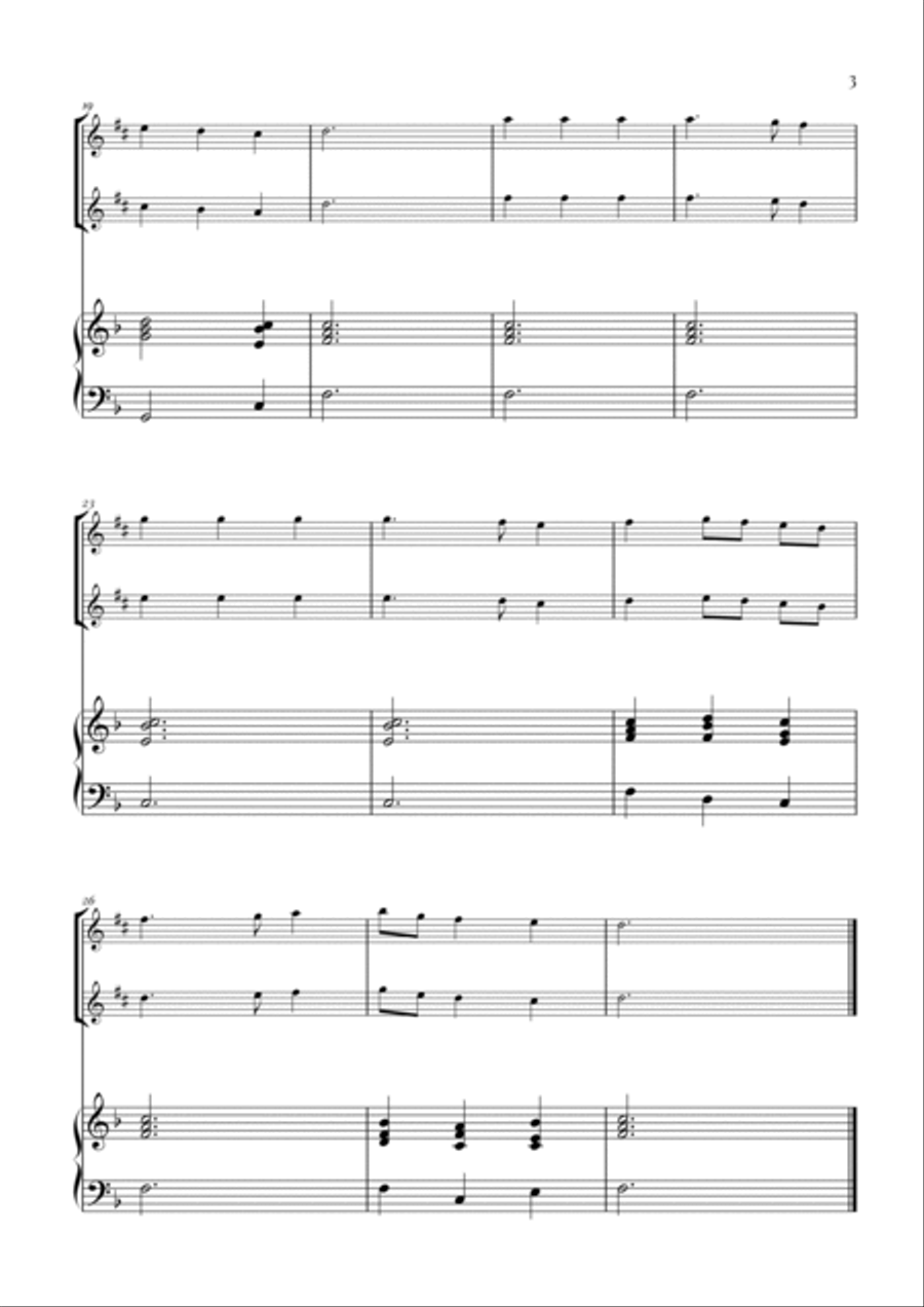 My Country 'Tis of Thee (America) Woodwind Duet scores gallery preview page 3