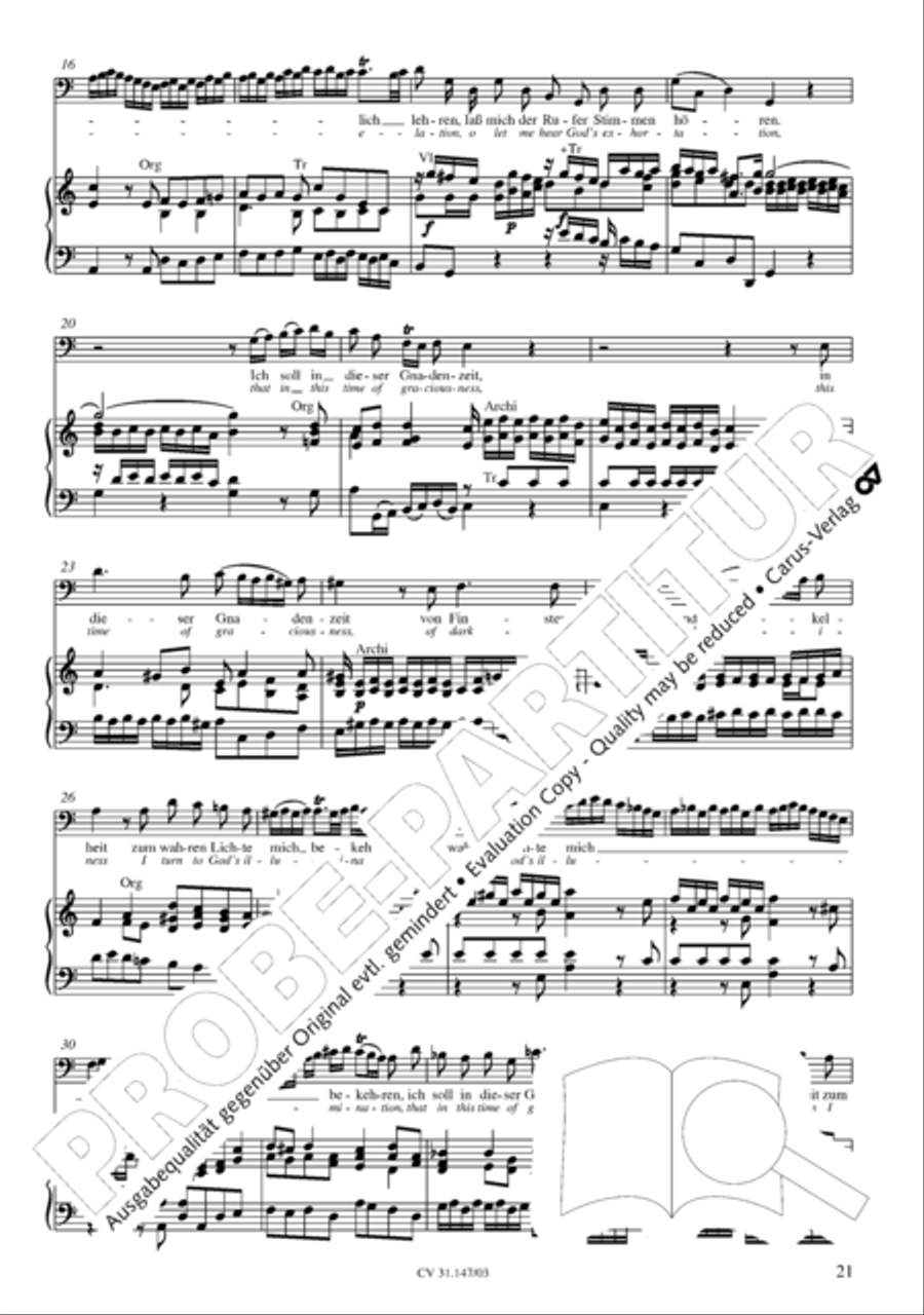 Heart and mouth and thought and action (Herz und Mund und Tat und Leben) 4-Part scores gallery preview page 22