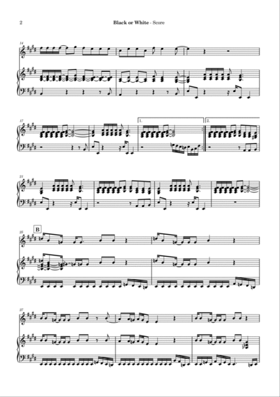Black Or White (rap Version) Large Ensemble scores gallery preview page 2