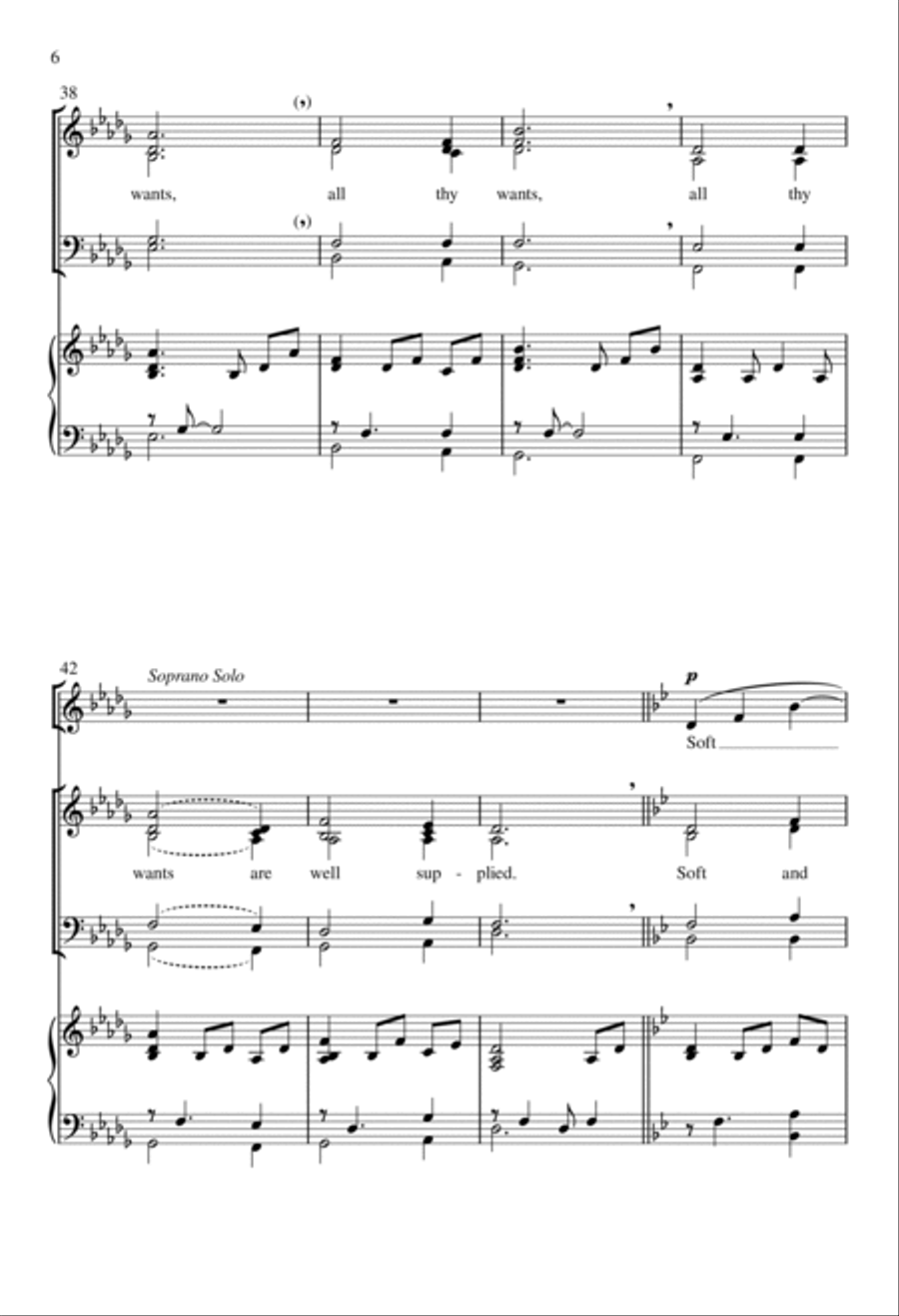 Hush, My Dear SSATB scores gallery preview page 5
