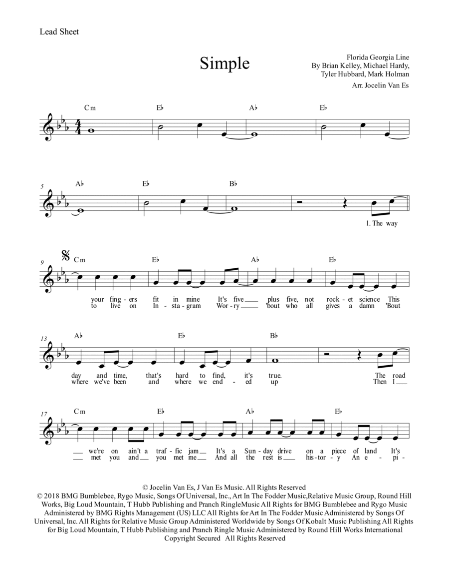 Simple Piano scores gallery preview page 1