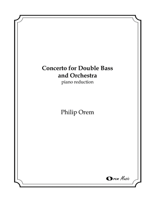 Concerto for Double Bass and Orchestra - piano reduction