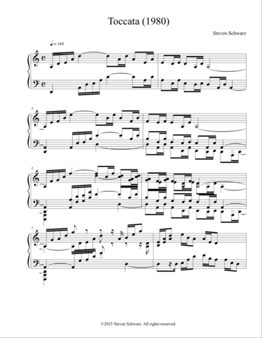 Toccata (1980) Piano Solo scores gallery preview page 1