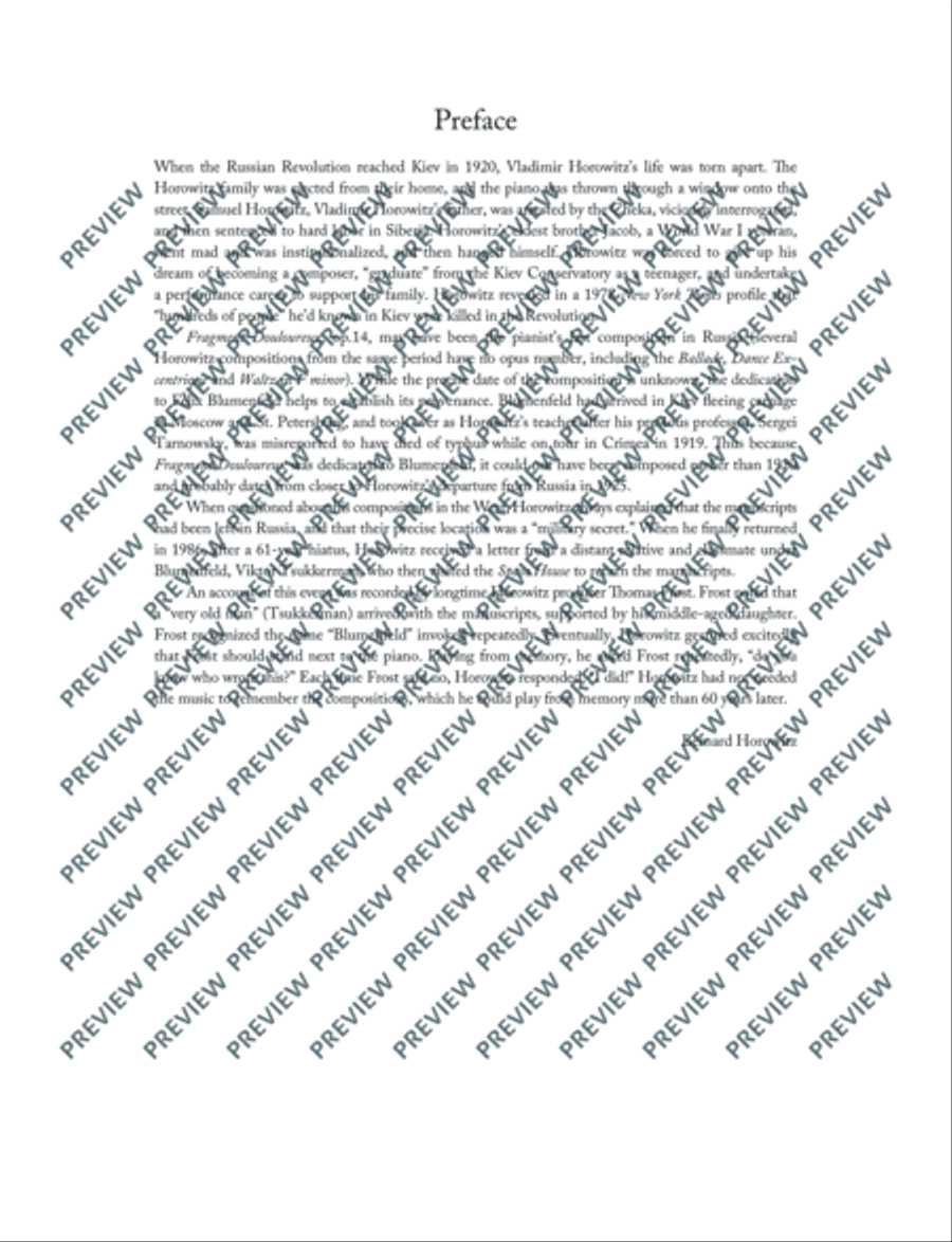 Fragment douloureux Piano Solo scores gallery preview page 5