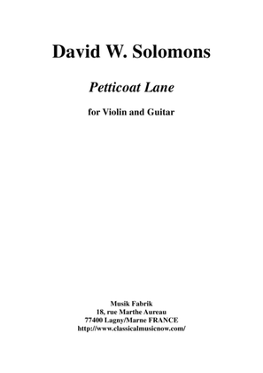 David Warin Solomons: Petticoat Lane for violin and guitar