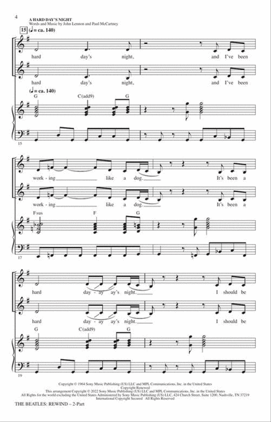 The Beatles: Rewind The Beatles: Rewind 2-Part scores gallery preview page 5