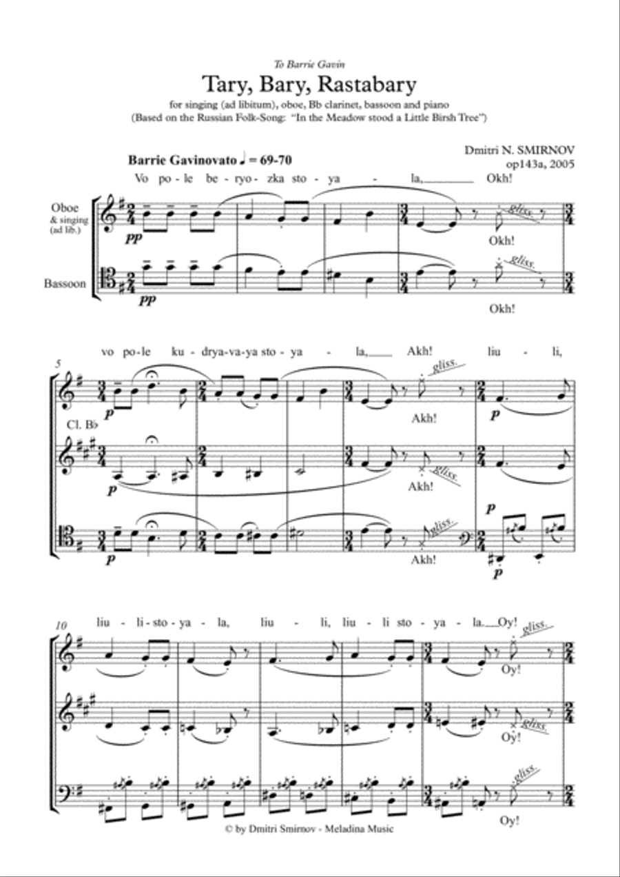 Tary, Bary, Rastabary Tary, Bary, Rastabary Small Ensemble scores gallery preview page 2