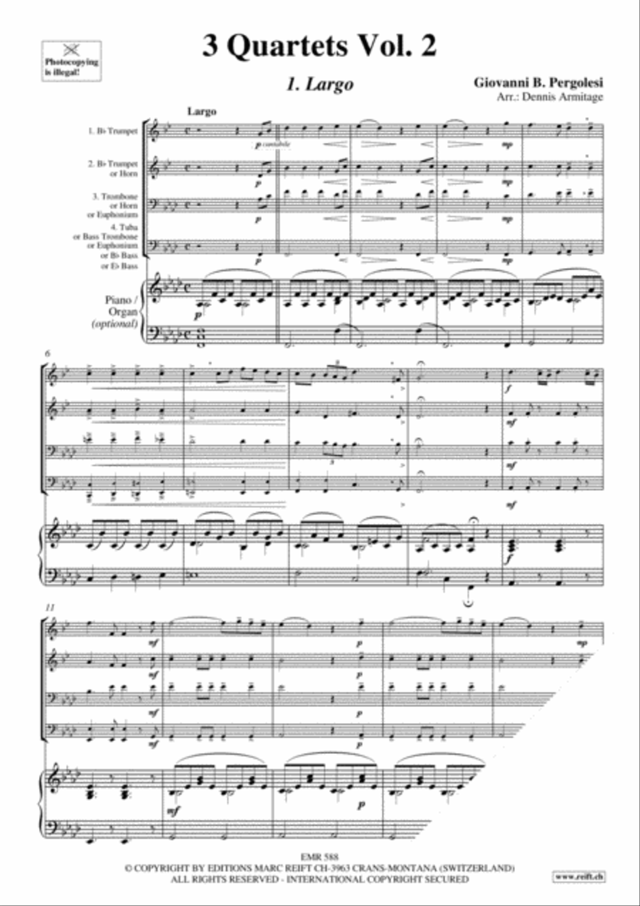 3 Quartets Volume 2 Brass Ensemble scores gallery preview page 3