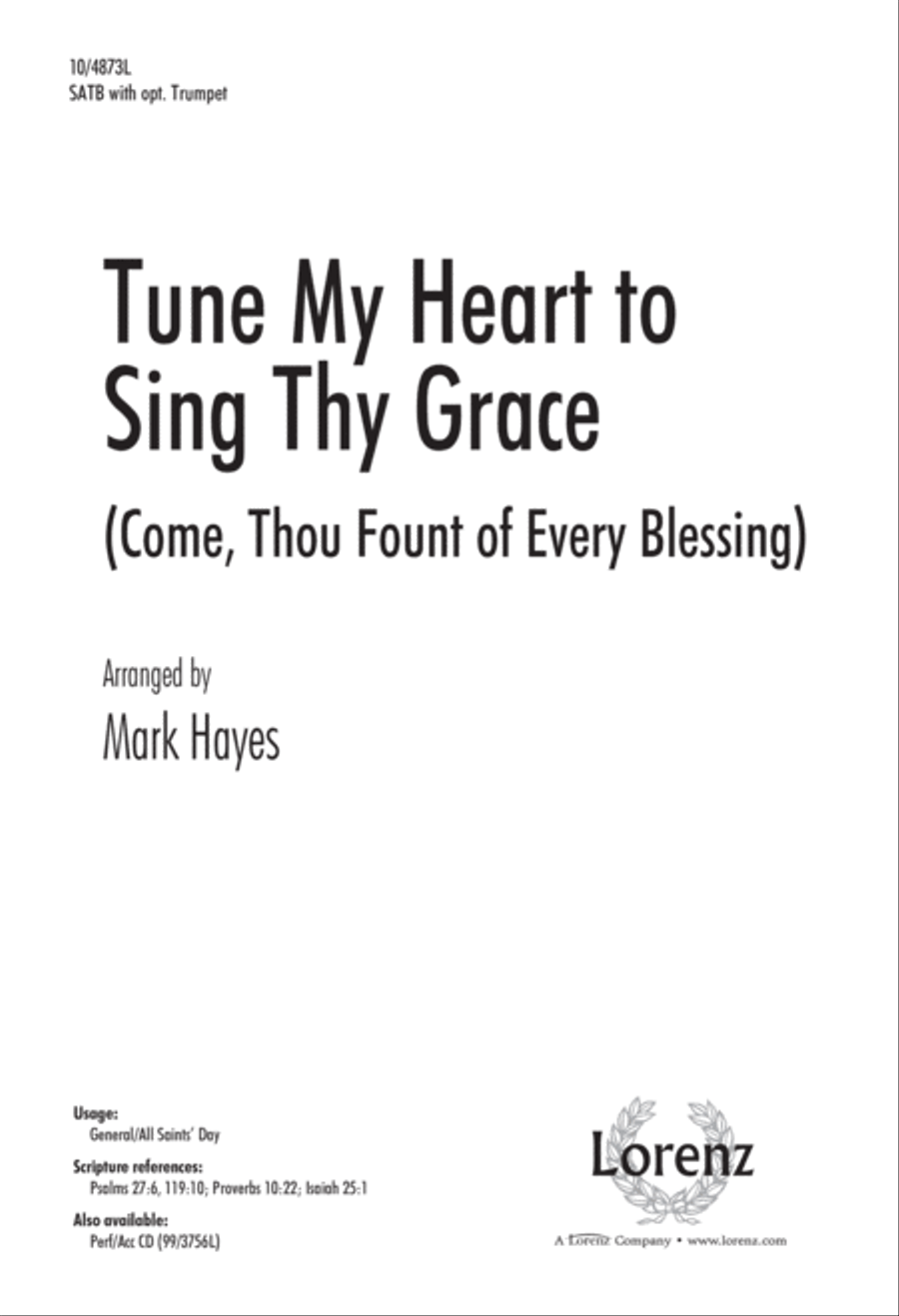 Tune My Heart to Sing Thy Grace 4-Part scores gallery preview page 1