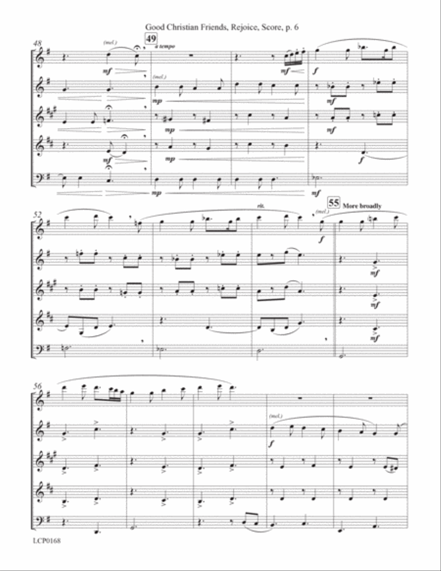 Good Christian Friends, Rejoice Good Christian Friends, Rejoice Woodwind Quintet scores gallery preview page 6