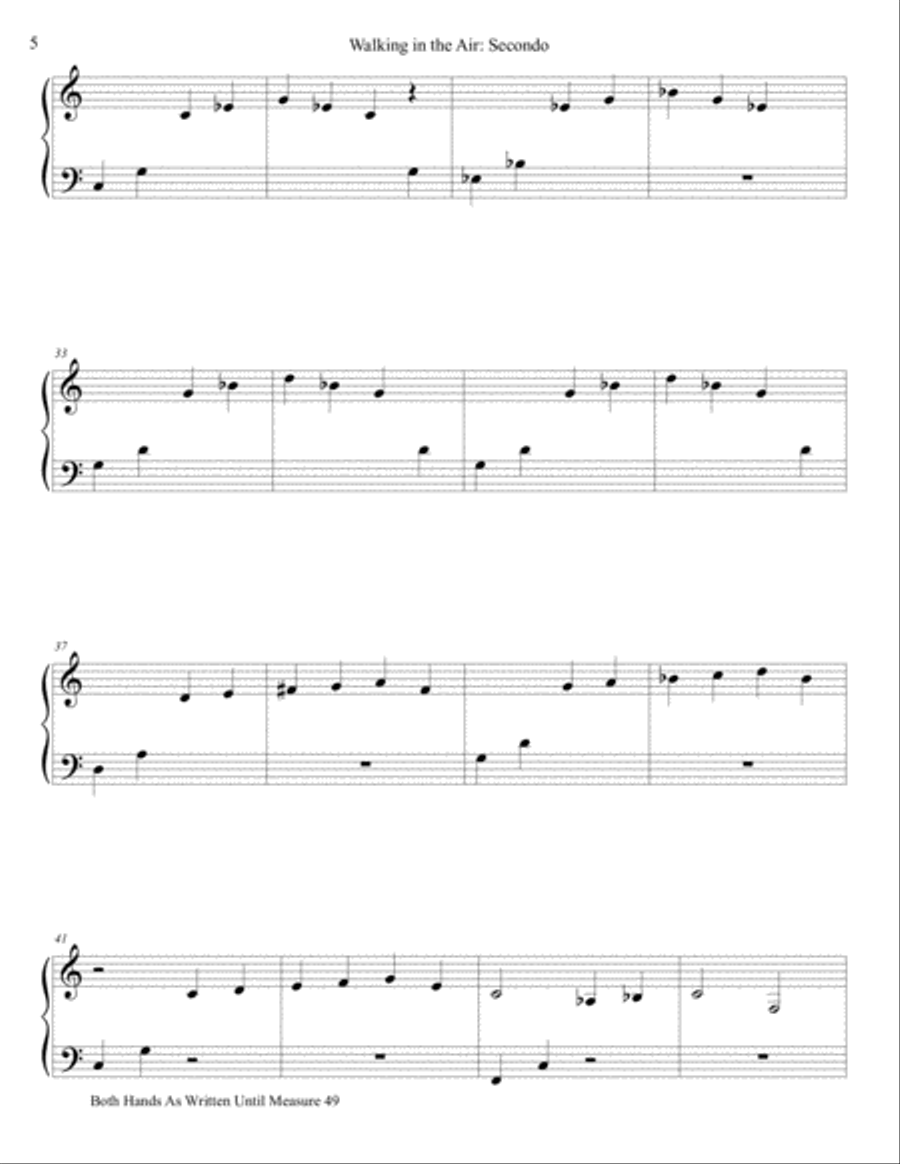 Walking In The Air Easy Piano scores gallery preview page 6