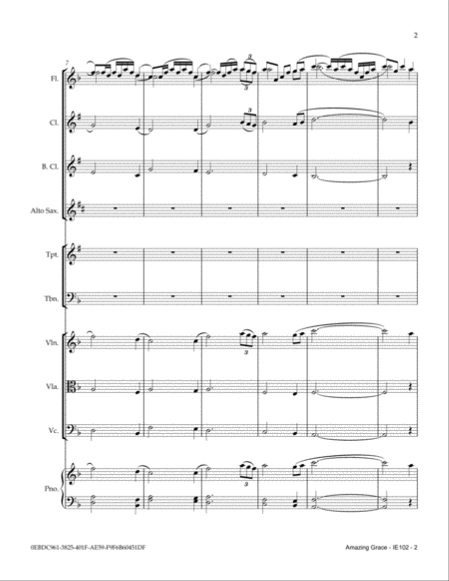 Amazing Grace Full Orchestra scores gallery preview page 3