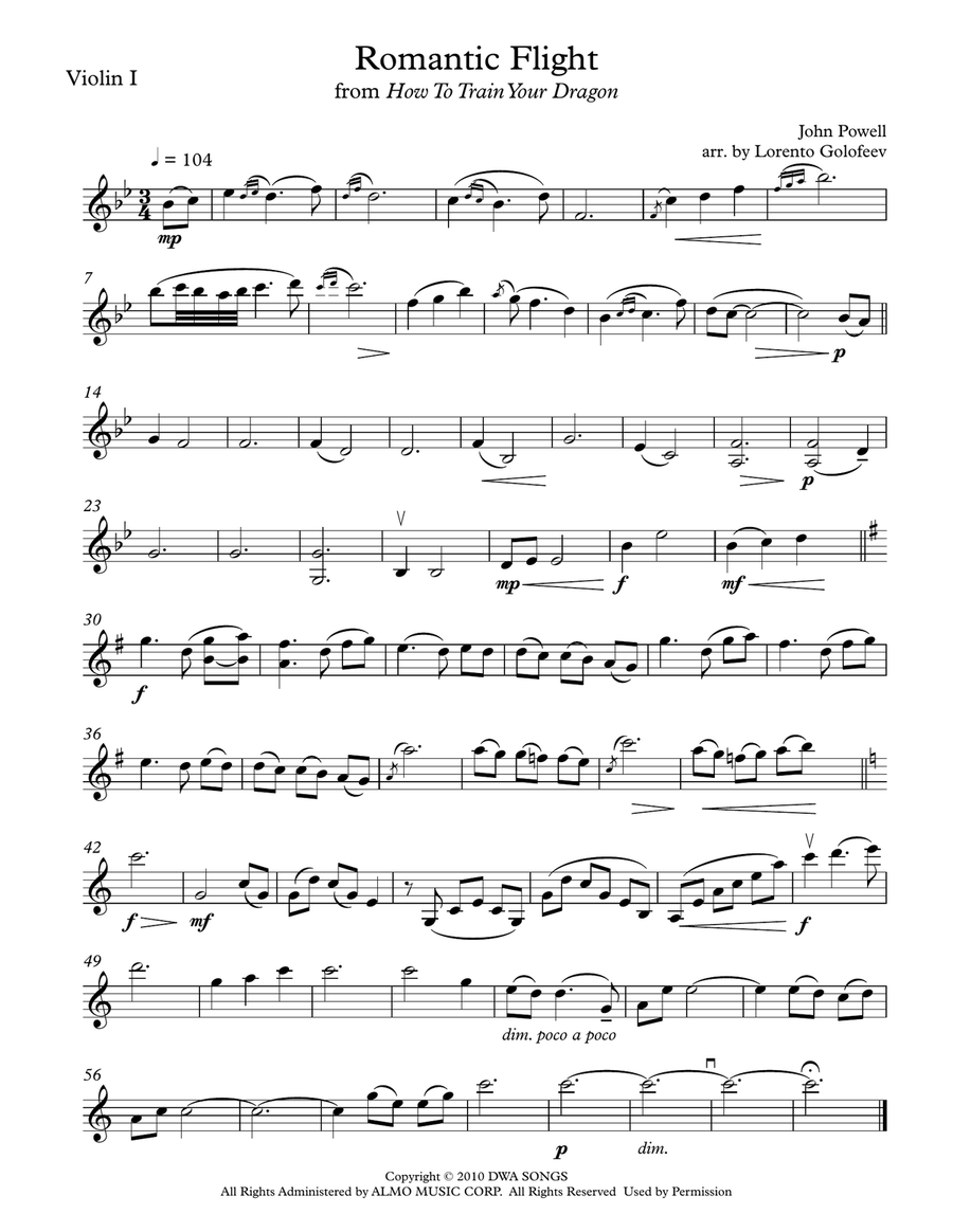 Romantic Flight Romantic Flight String Quartet scores gallery preview page 4