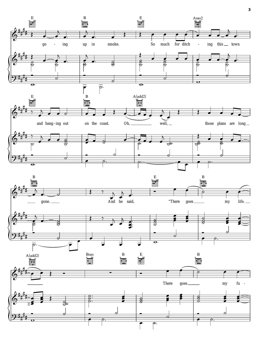 There Goes My Life Acoustic Guitar scores gallery preview page 3