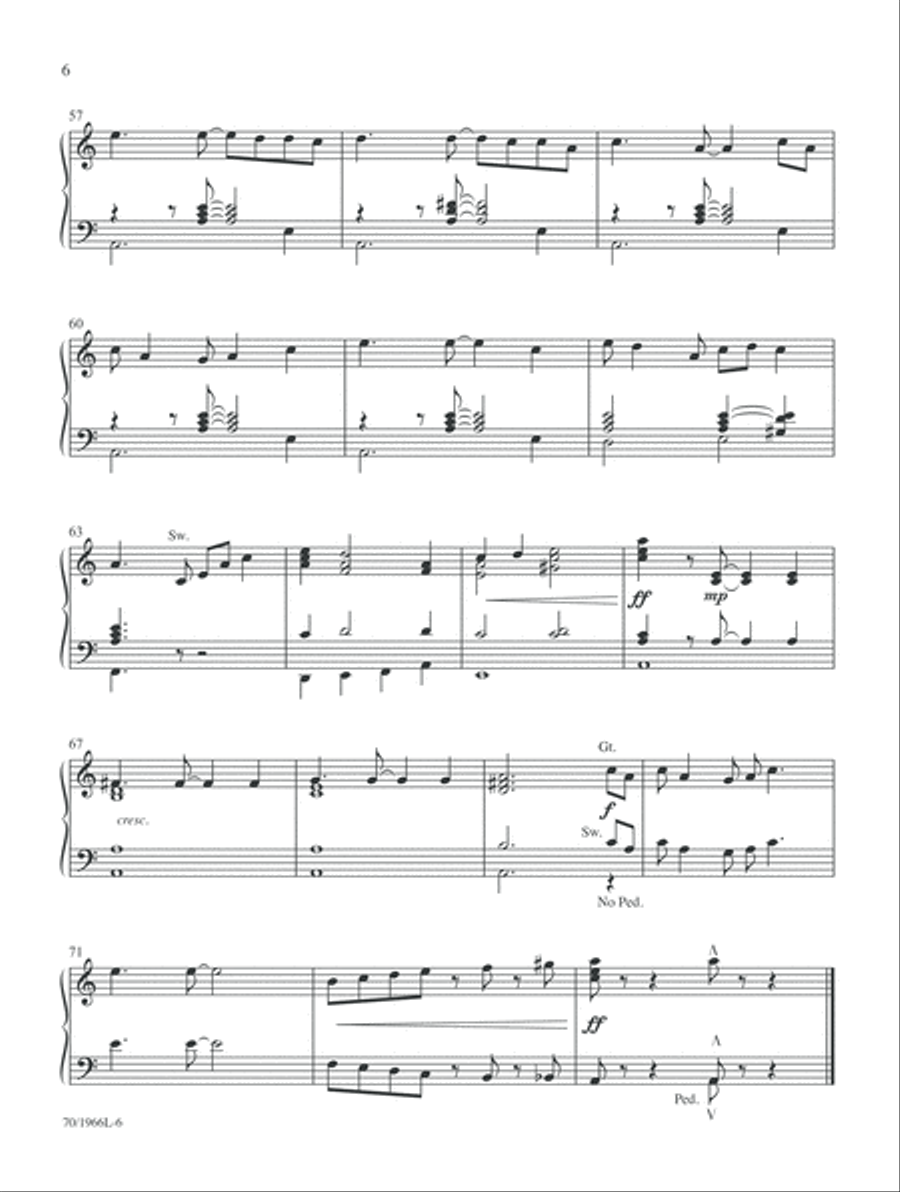 Mark Hayes: Spirituals for Organ (Digital Delivery) Organ scores gallery preview page 6