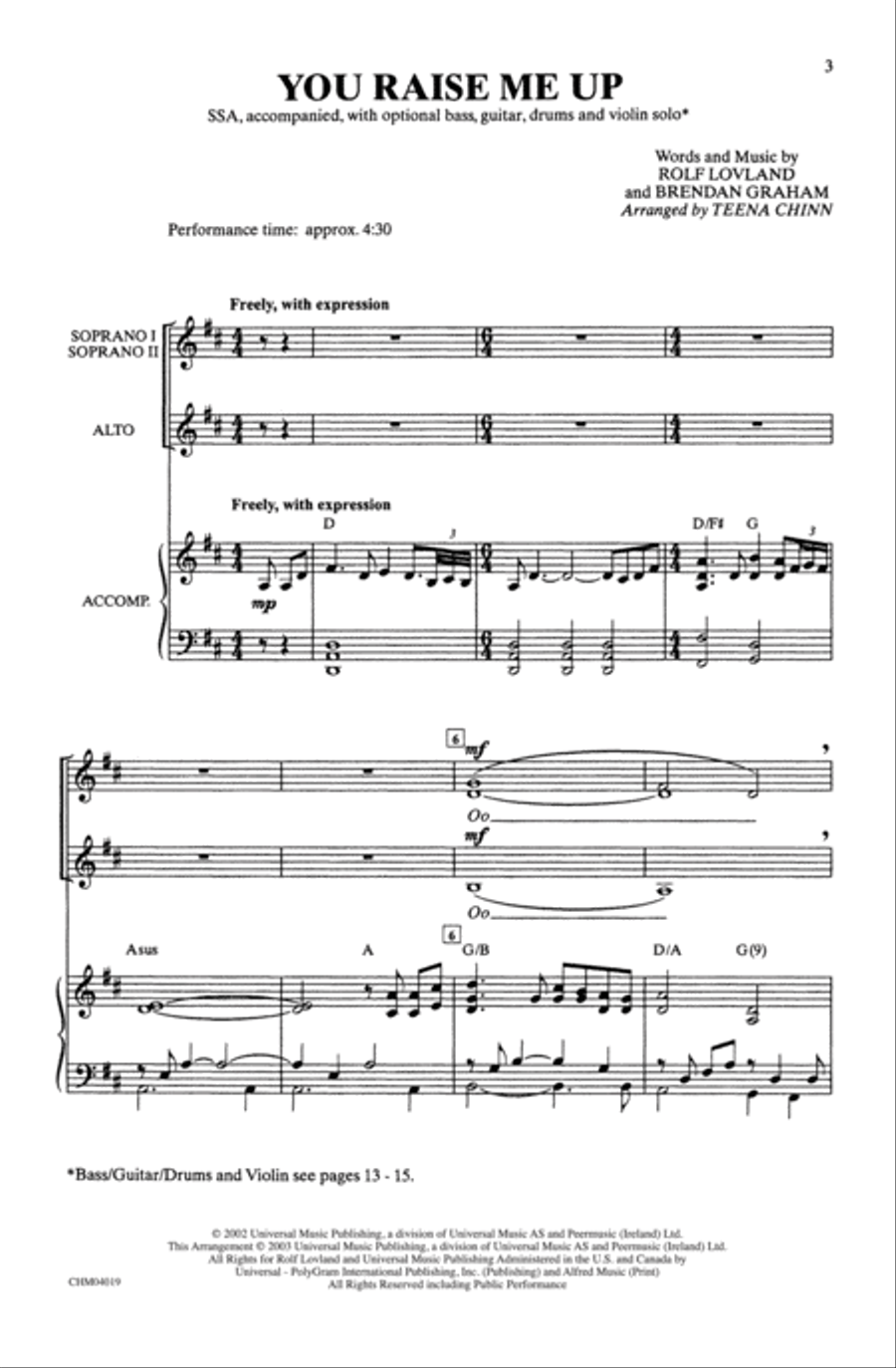 You Raise Me Up SSA scores gallery preview page 2