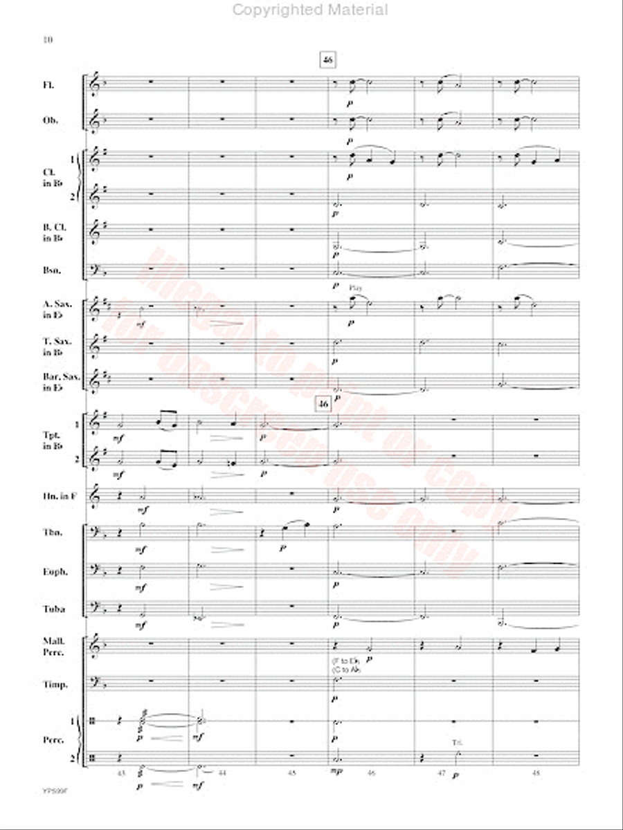 Amazing Grace Concert Band scores gallery preview page 11
