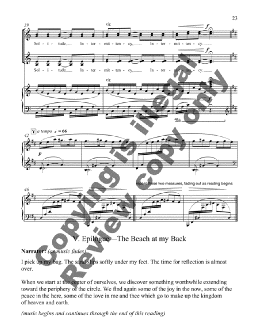 Lessons from the Sea (Cantata) SSAA scores gallery preview page 11