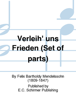 Book cover for Verleih' uns Frieden (Grant Unto Us Thy Peace, O Lord) (Instrumental Parts)