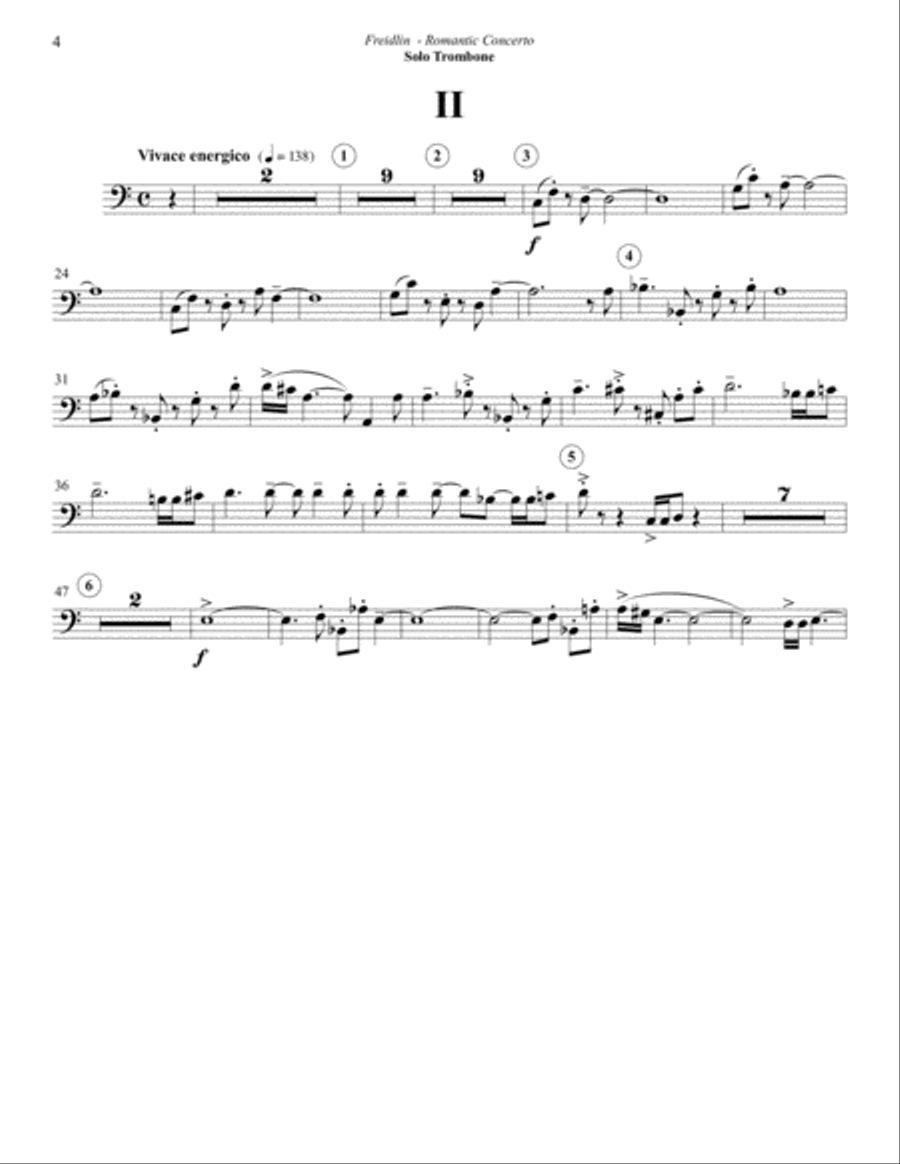 Romantic Concerto for Trombone and Orchestra Piano Accompaniment scores gallery preview page 3